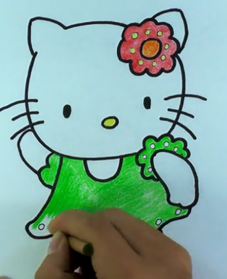 hello kitty凯蒂猫简笔画图解教程
