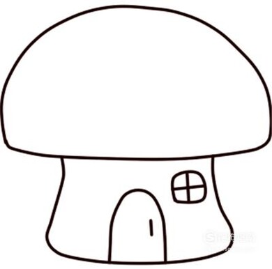 卡通画蘑菇房子怎么画