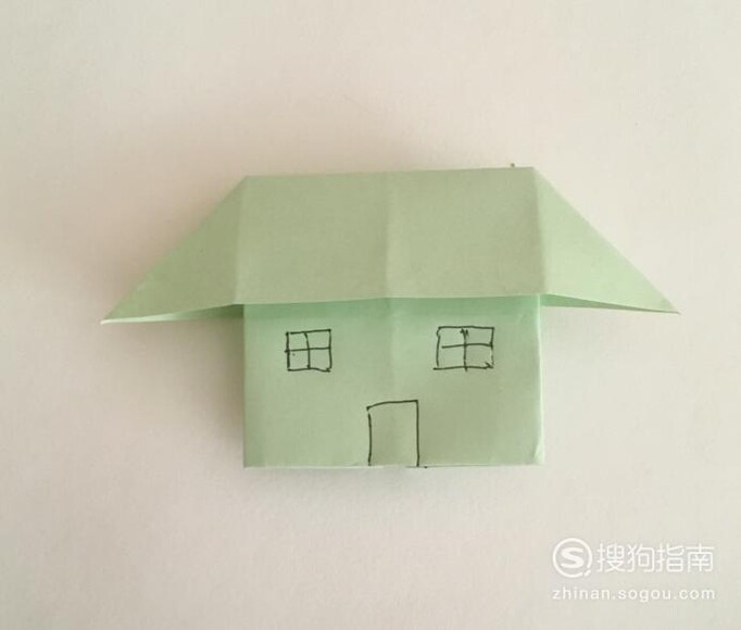 手工折纸房子，简单的漂亮立体小房子的折法图解