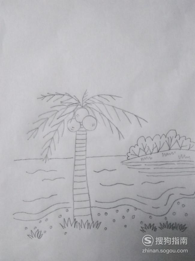 儿童海边风景简笔画法